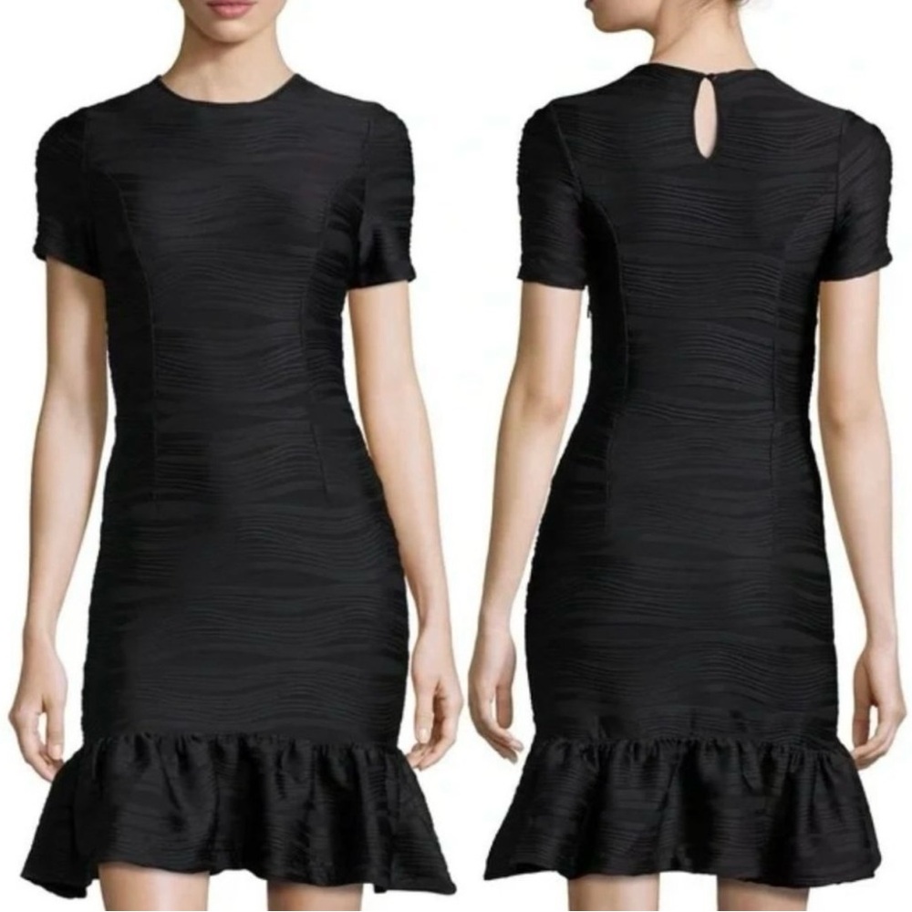 Opening Ceremony Black Stretch Ruffle Hem Dress - size small